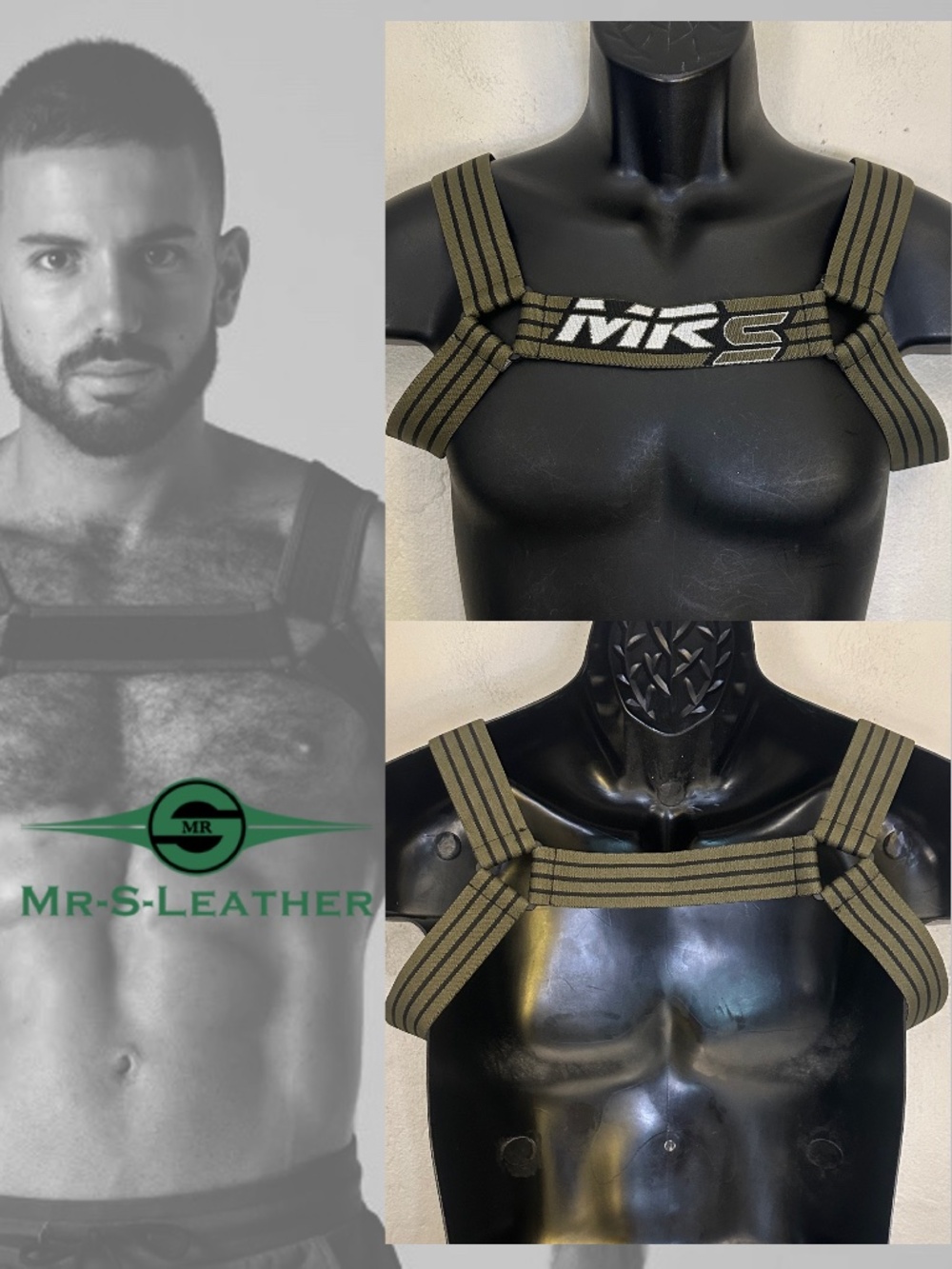 Mr S Leather Stretch Harness Small/Medium 38-41" chest Gently worn 70% polyester